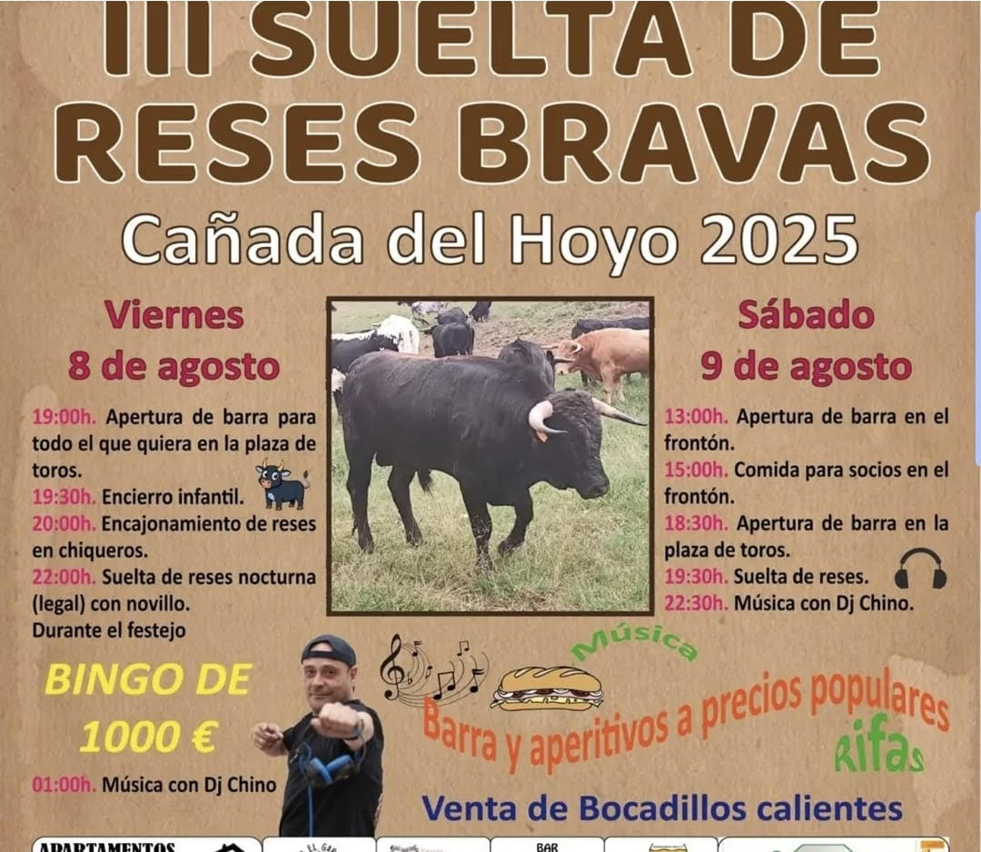 TOROS CAÑADA DEL HOYO 8 Y 9 DE AGOSTO 2025