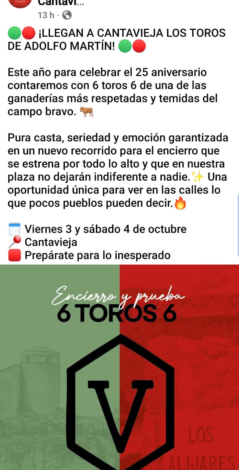TOROS CANTAVIEJA 3 Y 4 OCTUBRE 2025