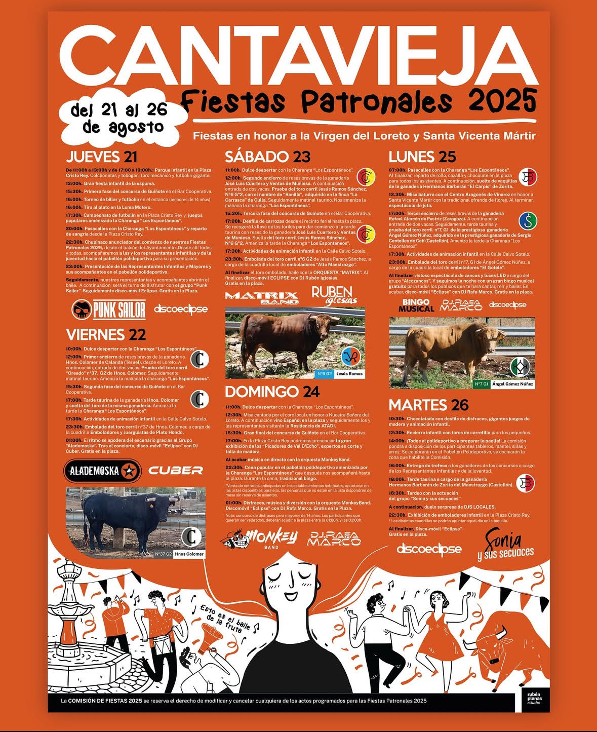 "TOROS CANTAVIEJA DEL 21 AL 26 DE AGOSTO 2025"