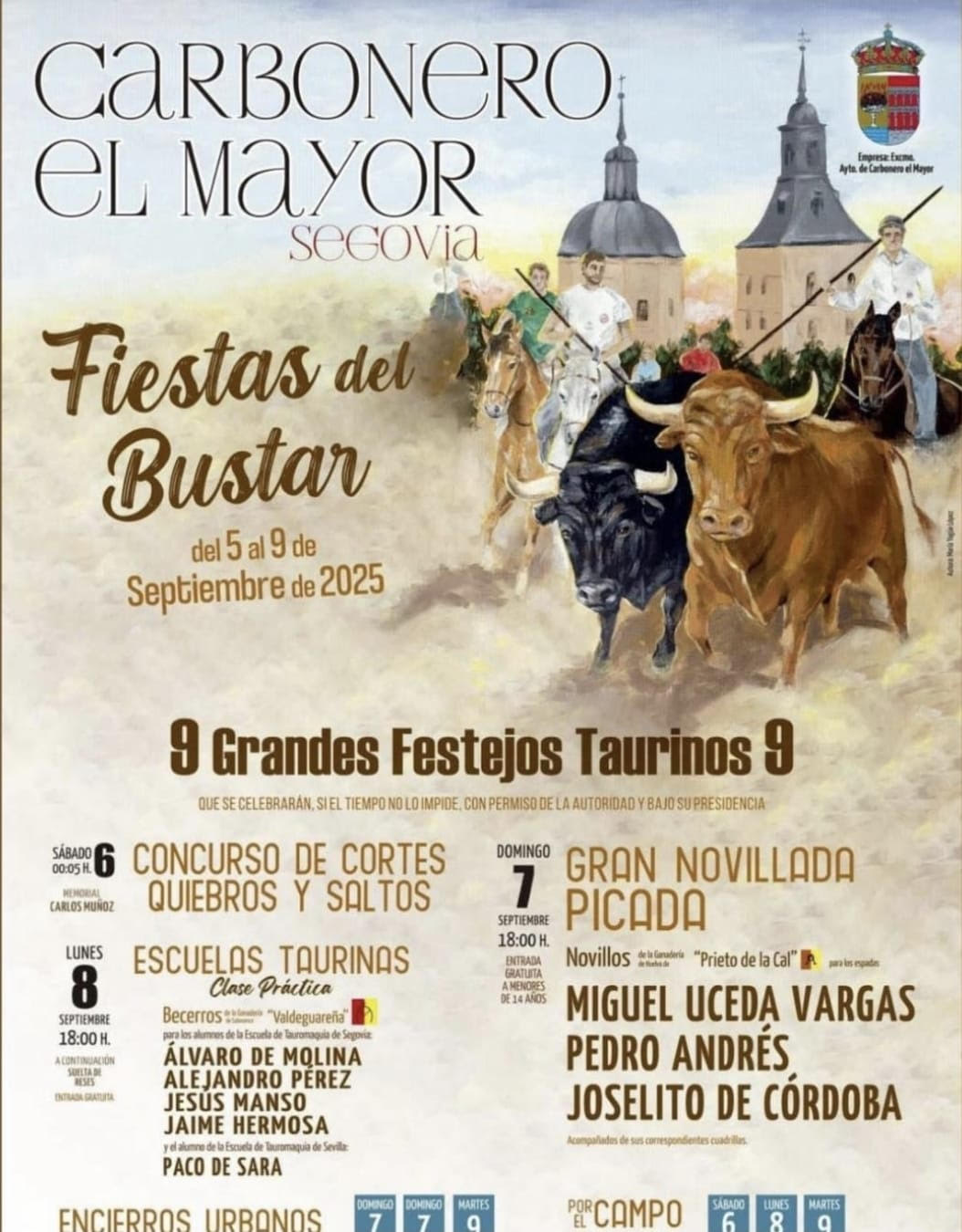 TOROS CARBONERO EL MAYOR DEL 5 AL 9 SEPTIEMBRE 2025