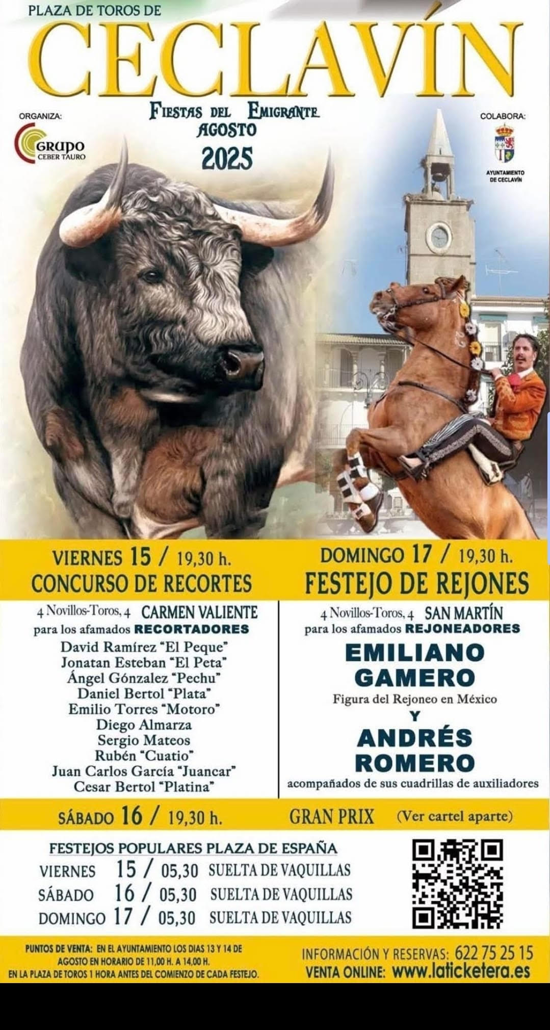 TOROS CECLAVÍN DEL 15 AL 17 DE AGOSTO 2025