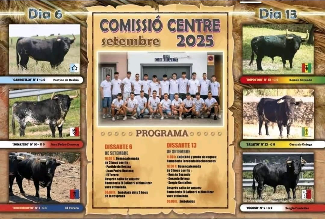 TOROS COMISISIO CENTRE 6 SEPTIEMBRE 2025