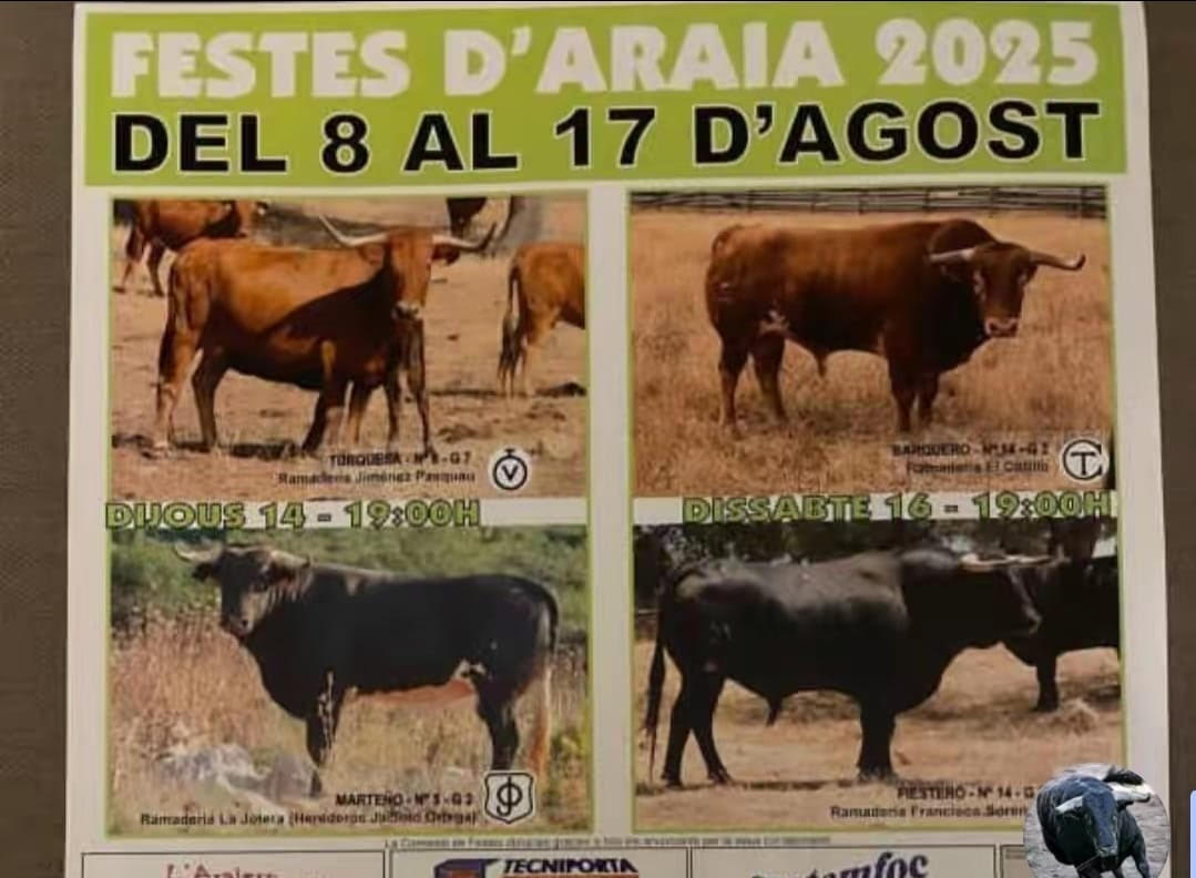 TOROS DARAIA DEL 8 AL 17 DE AGOSTO 2025