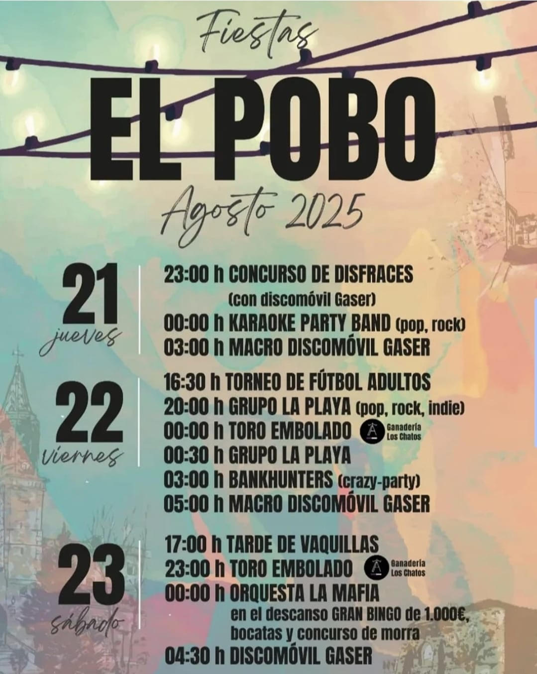 TOROS EL POBO DEL 21 AL 23 AGOTO 2025