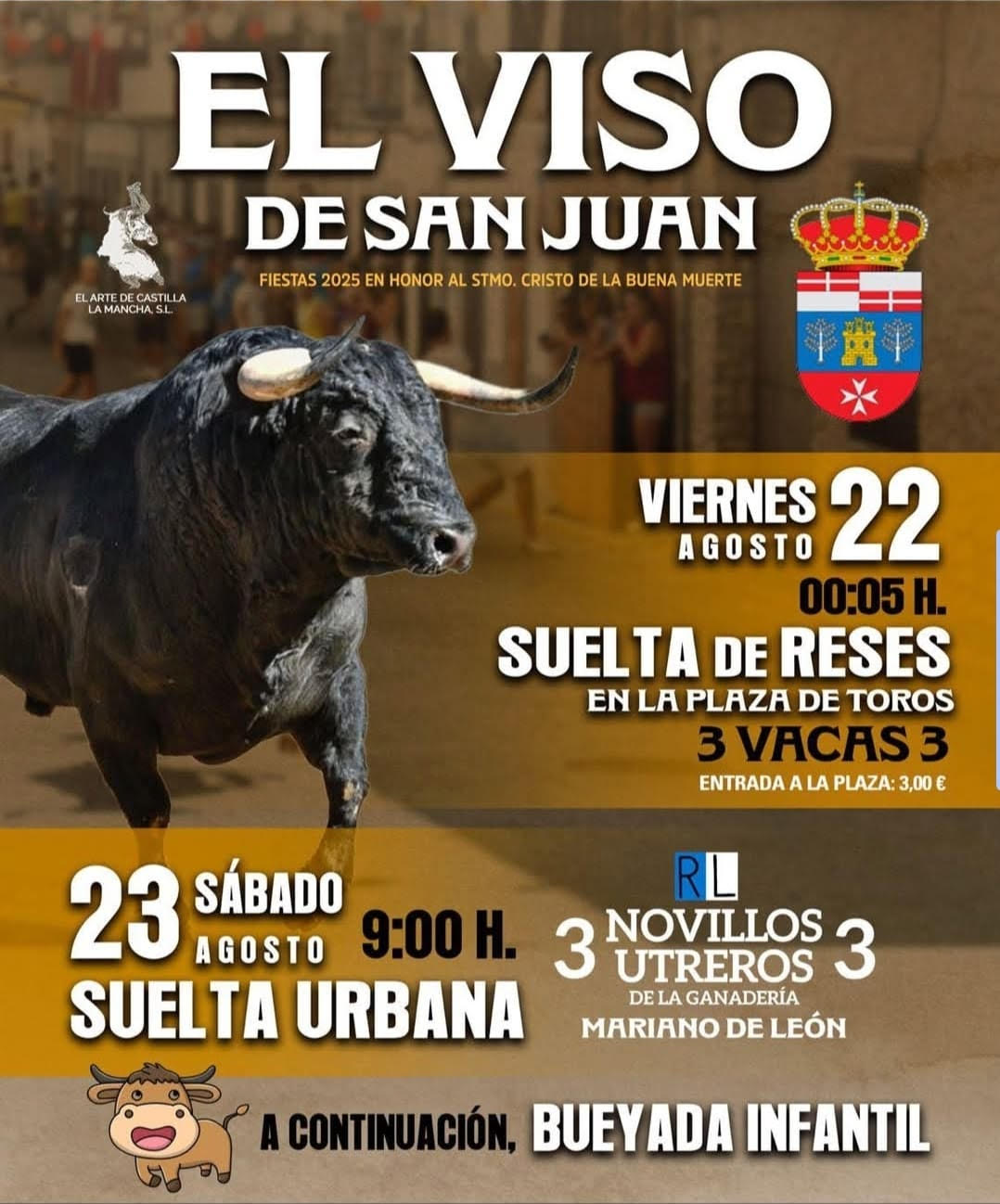 TOROS EL VISO DE SAN JUAN 22 Y 23 DE AGOSTO 2025