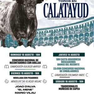 TOROS EN CALATAYUD 14 AGOSTO 2025