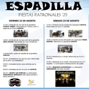 "TOROS ESPADILLA 22 Y 23 AGOSTO 2025"