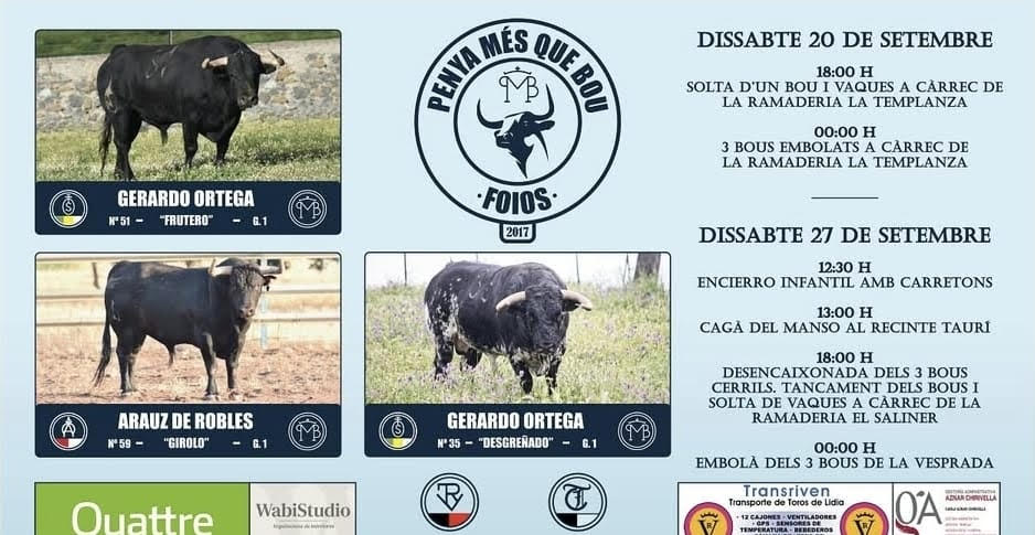 "TOROS FOIOS 27 SEPTIRMBRE 2025"