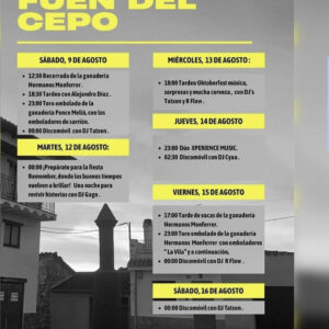 TOROS FUEN DE CEPO DEL 9 AL 16 AGOSTO 2025
