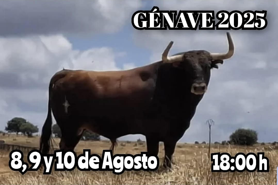 TOROS GÉNAVE DEL 8 AL 10 DE AGOSTO 2025