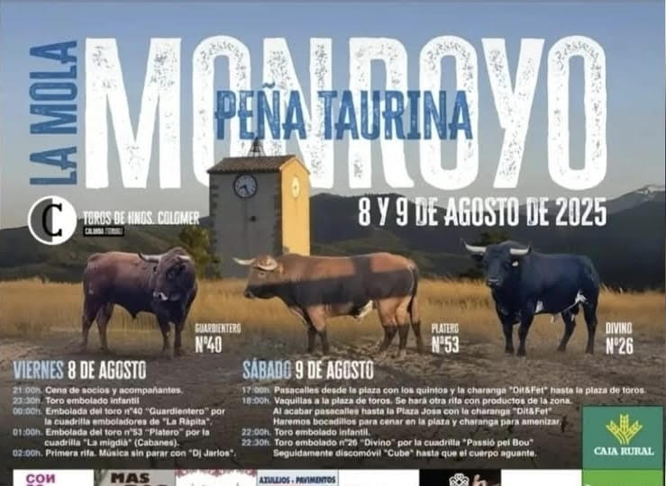 TOROS LA MOLA 8 Y 9 DE AGOSTO 2025