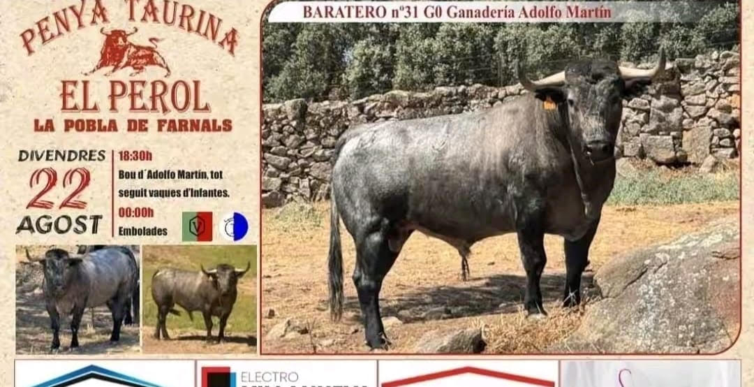 TOROS LA PUEBLA DE FARNALS 22 DE AGOSTO 2025