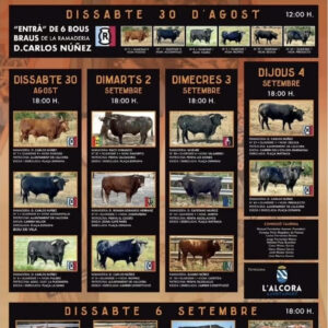 TOROS L'ALCORA DEL 2 AL 4 DE SEPTIEMBRE