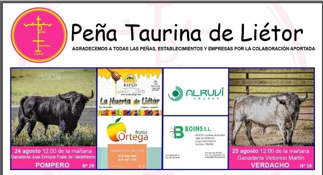 TOROS LIÉTOR 25 AGOSTO 2025"