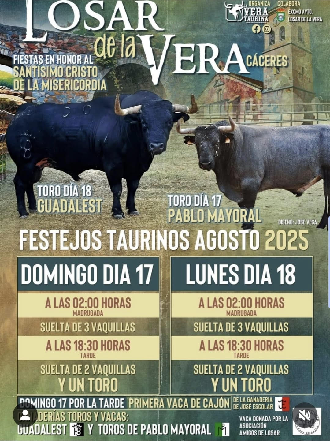TOROS LOSA DE LA VERA 17 Y 18 DE AGOSTO 2025