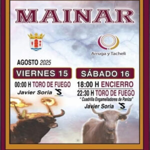 TOROS MAINAR 15 Y 16 DE AGOSTO 2025