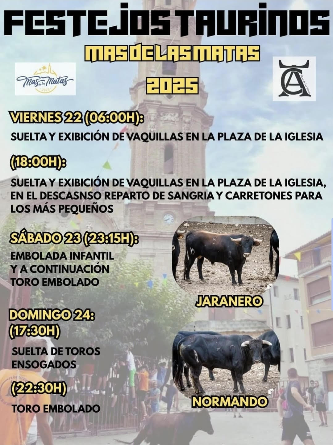 TOROS MASDELASMATAS DEL 22 AL 24 DE AGOSTO 2025