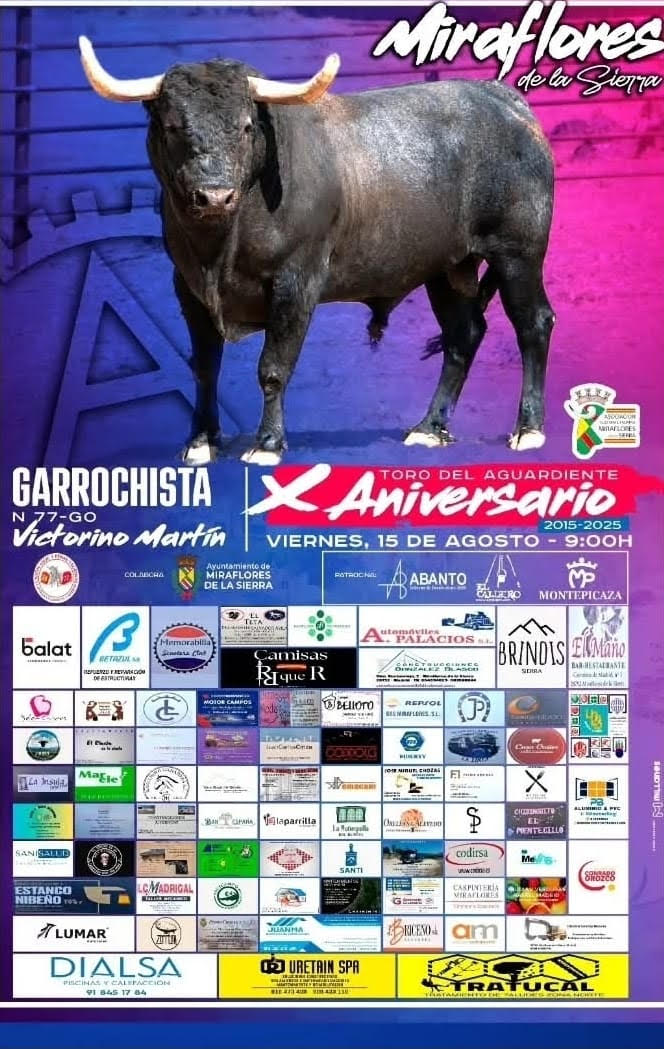 TOROS MIRAFLORES DE LA SIERRA 15 AGOSTO 2025