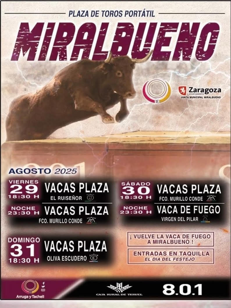 TOROS MIRALBUENO 30 Y 31 DE AGOSTO 2025