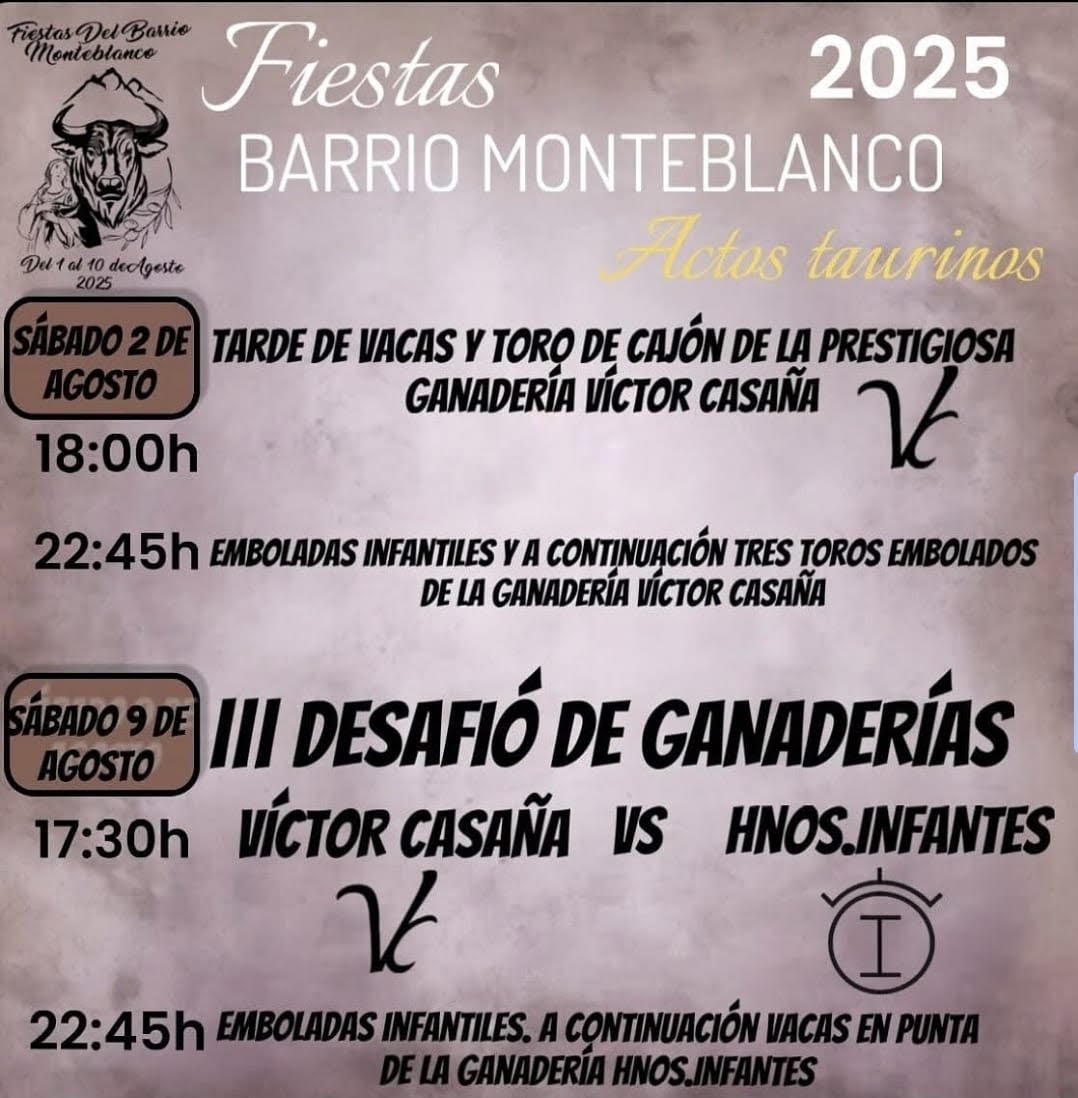 TOROS MONTEBLANCO 2 AGOSTO 2025