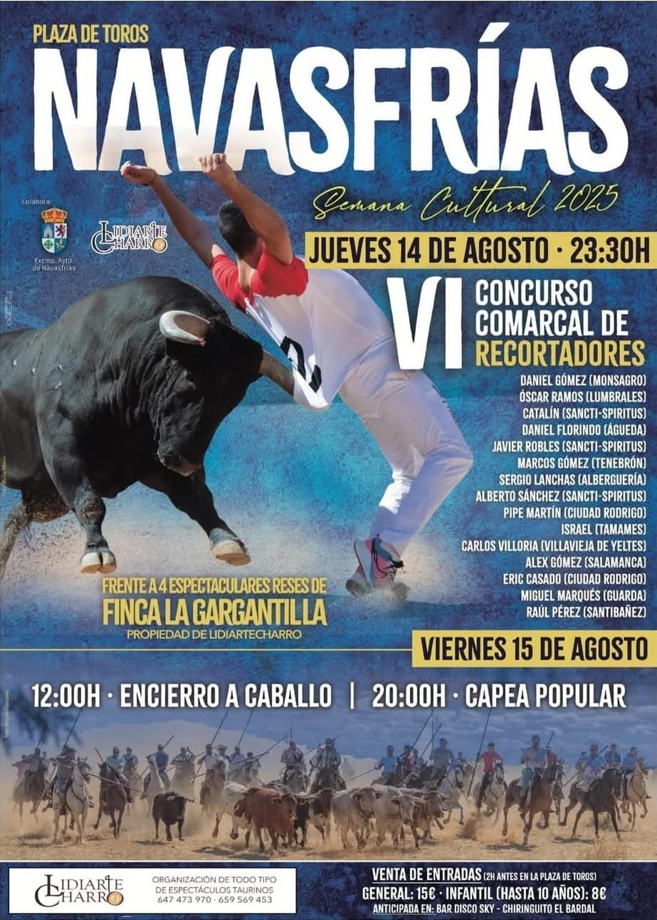 "TOROS NAVASFRIAS 14 Y 15 DE AGOSTO 2025"