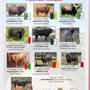 TOROS NULES DEL 23 AL 30 DE AGOSTO 2025