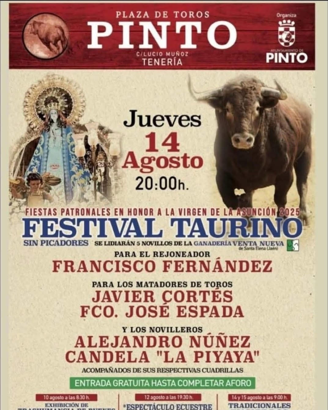 TOROS PINTO 14 AGOSTO 2025