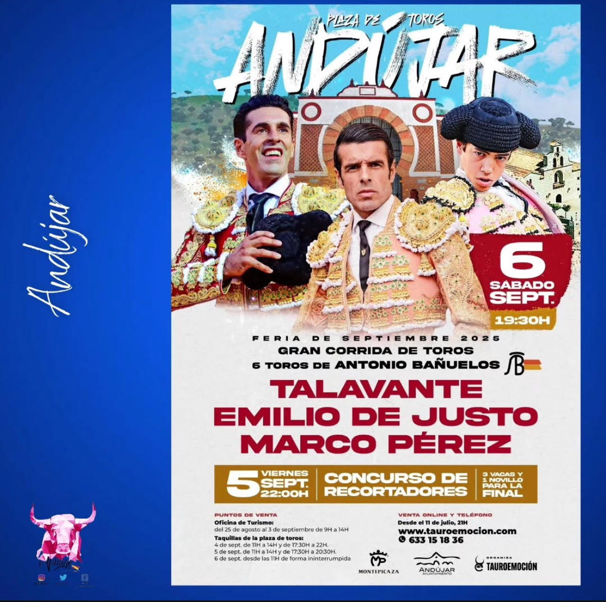 TOROS PLAZA DE TOROS ANDÚJAR 6 DE SEPTIEMBRE 2025