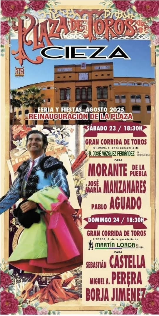 TOROS PLAZA DE TOROS CIEZA 23 Y 24 AGOSTO 2025