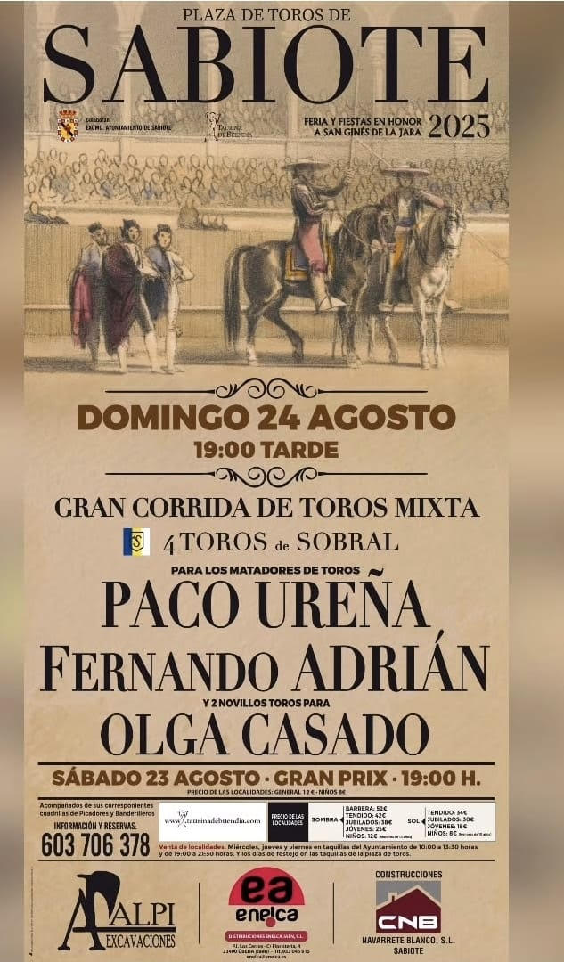 TOROS SABIOTE 24 AGOSTO 2025