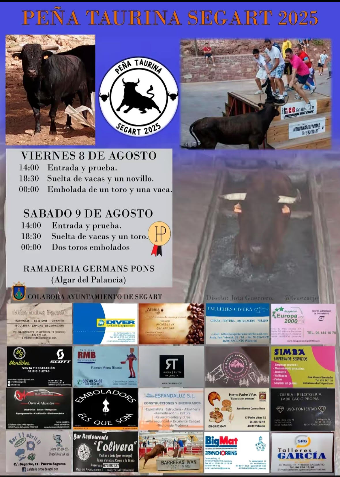 TOROS SEGART 8 Y 9 AGOSTO 2025