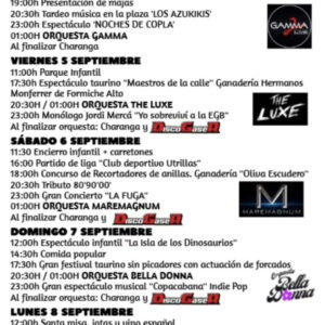 TOROS UTRILLAS DEL 4 AL 8 SEPTIEMBRE 2025
