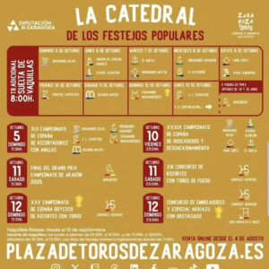 TOROS ZARAGOZA DEL 5 AL 12 DE OCTUBRE 2025