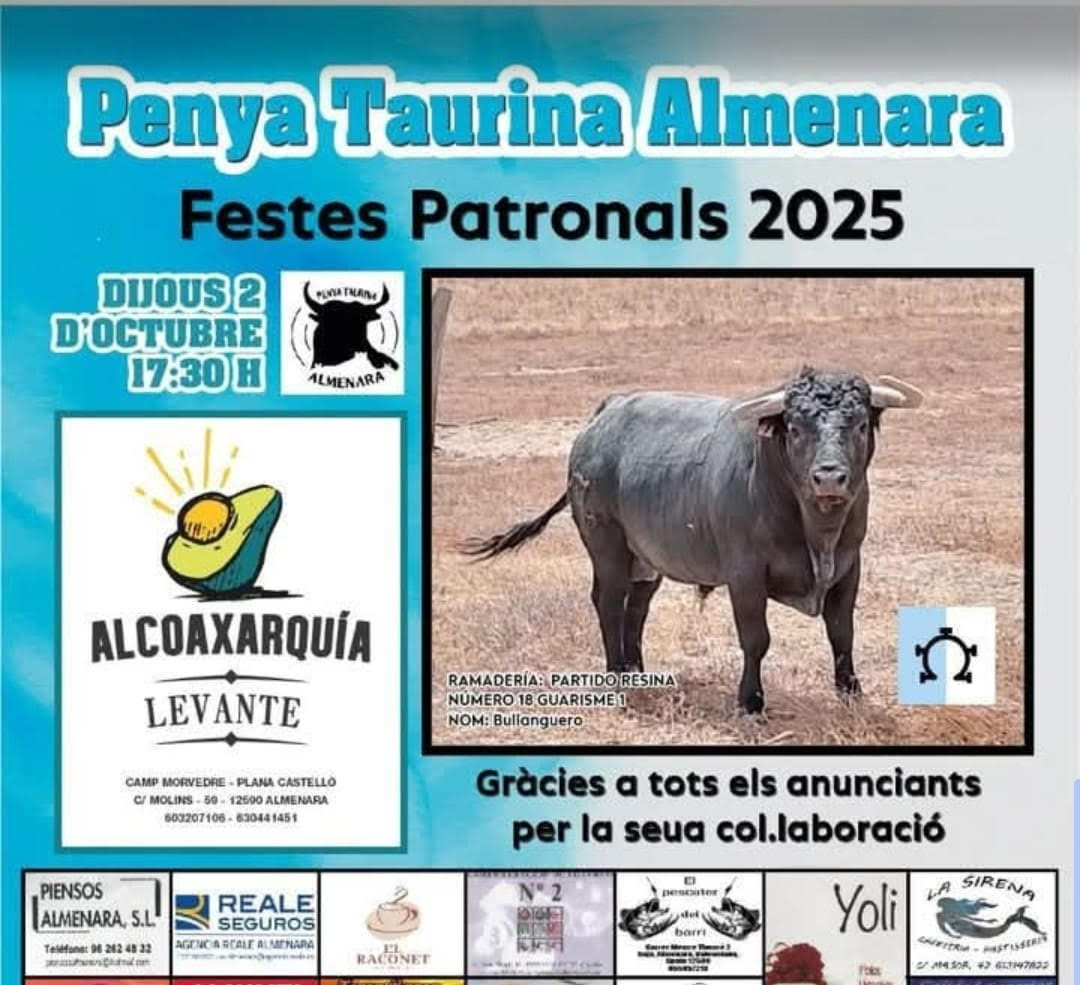 TOROS ALMENARA 2 DE OCTUBRE 2025