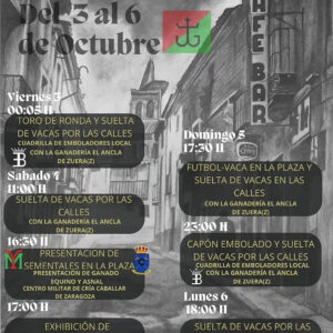 Toros Barbóles del 3 al 6 de Octubre 2025