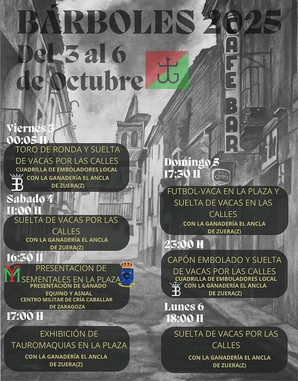 Toros Barbóles del 3 al 6 de Octubre 2025