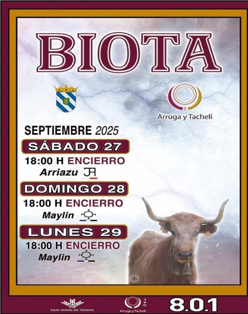 TOROS BIOTA DEL 27 AL 29 DE SEPTIEMBRE 2025