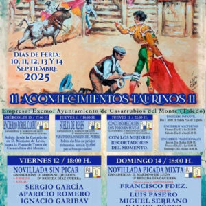 TOROS CASARBUIOS DEL 11 AL 14 DE SEPTIEMBRE 2025