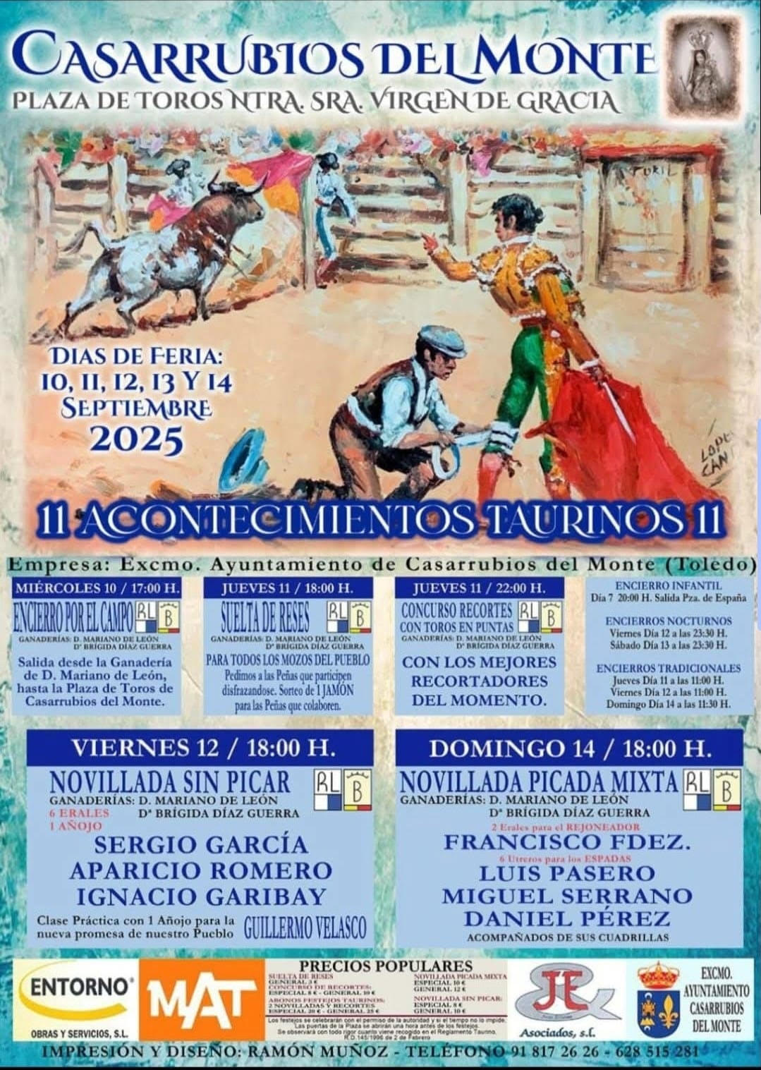 TOROS CASARBUIOS DEL 11 AL 14 DE SEPTIEMBRE 2025