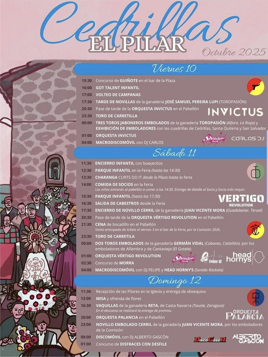TOROS CEBRILLAS DEL 10 AL 12 DE OCTUBRE 2025