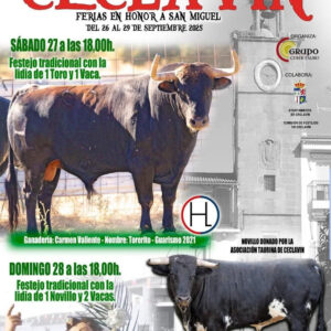 TOROS CECLAVIN DEL 26 AL 29 DE SEPTIEMBRE 2025