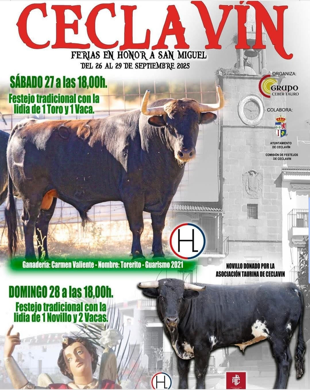 TOROS CECLAVIN DEL 26 AL 29 DE SEPTIEMBRE 2025