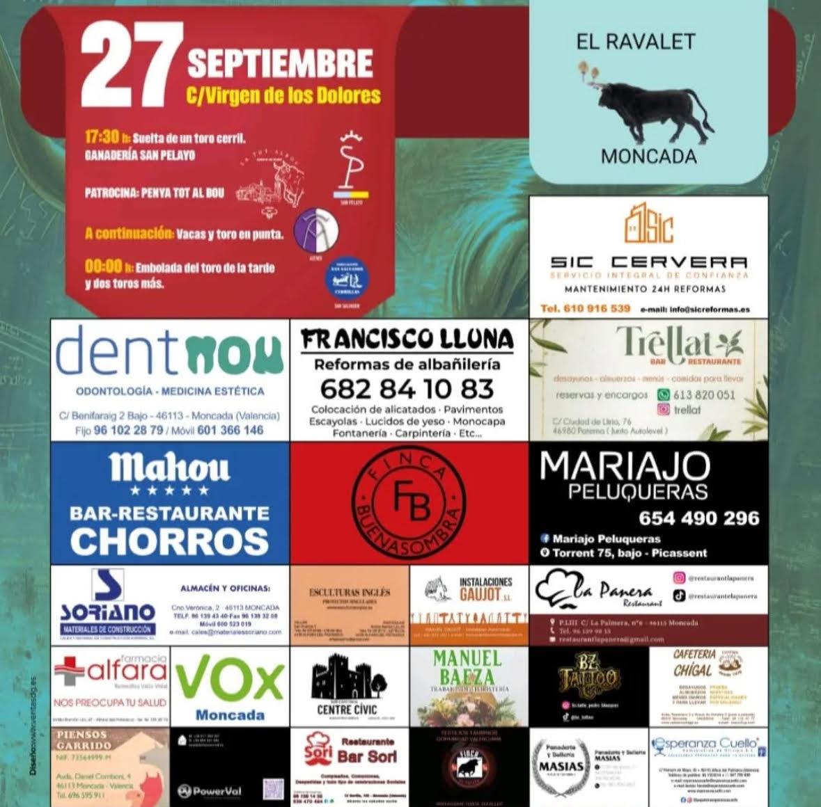 TOROS EL RAVALET 27 SEPTIEMBRE 2025