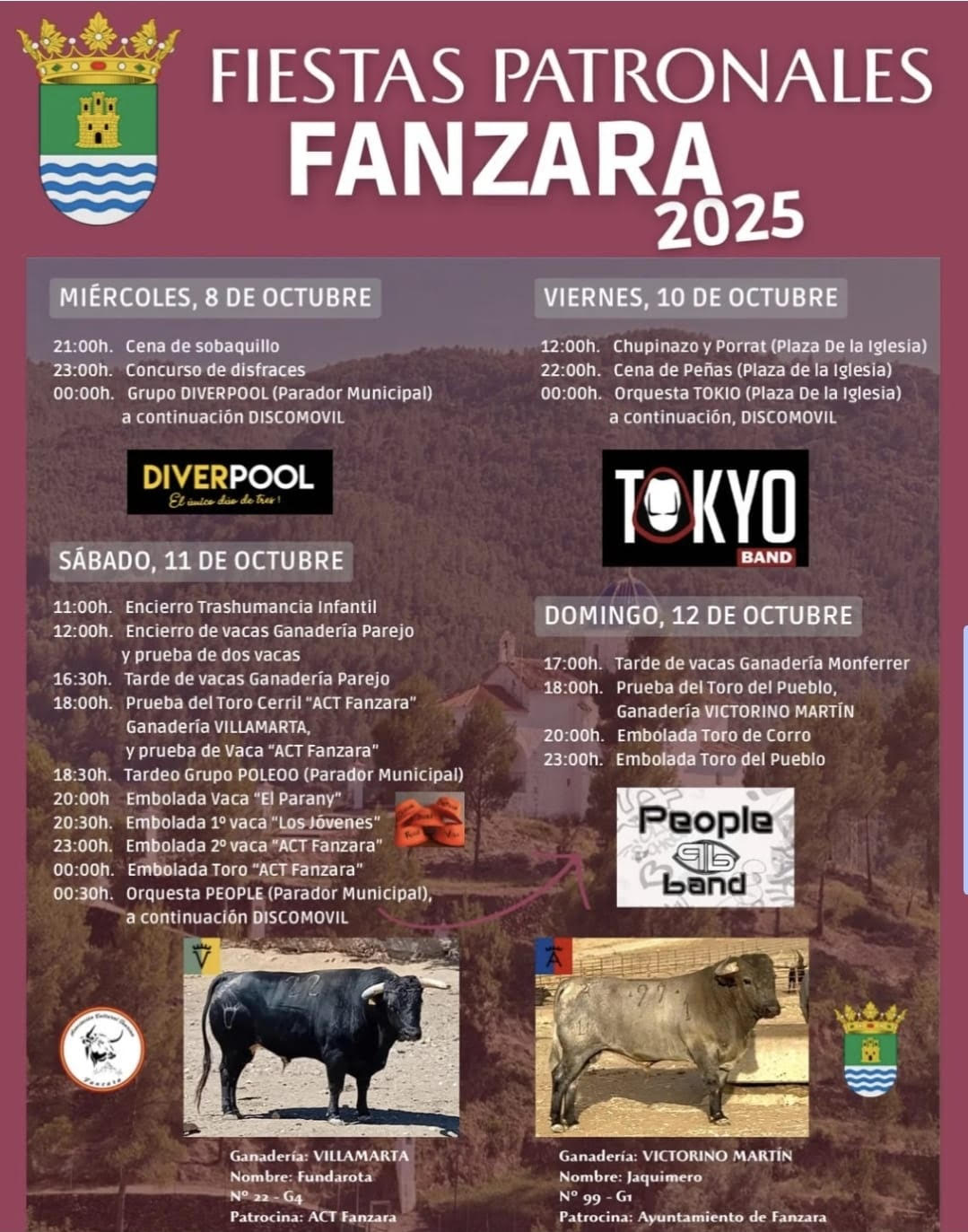 TOROS FANZARA DEL 8 AL 12 DE OCTUBRE 2025