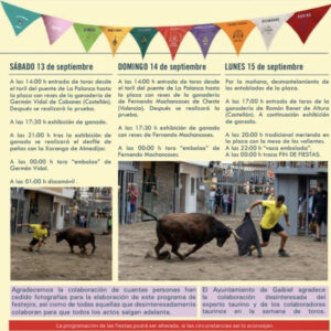 TOROS GAIBEL DEL 13 AL 15 SEPTIEMBRE 2025