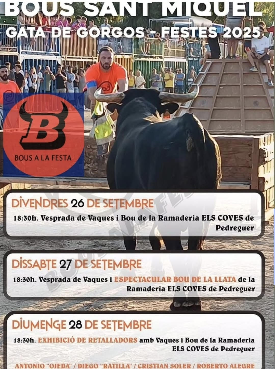 TOROS GATA DE GORGOS DEL 26 AL 28 SEPTIEMBRE 2025