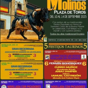 TOROS LOS MOLINOS DEL 10 AL 14 SEPTIEMBRE 2025