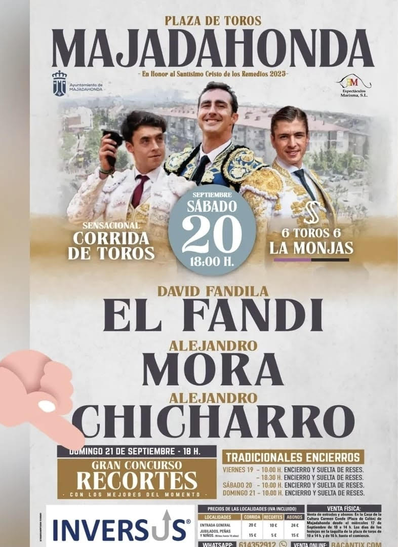 TOROS MAJADAHONDA 20 SEPTIEMBRE 2025