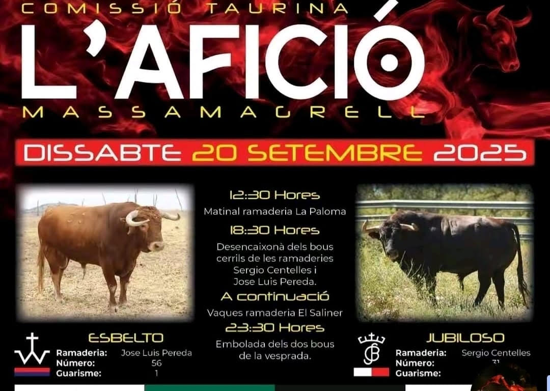 TOROS MASSAMAGRELL 20 SEPTIEMBRE 2025