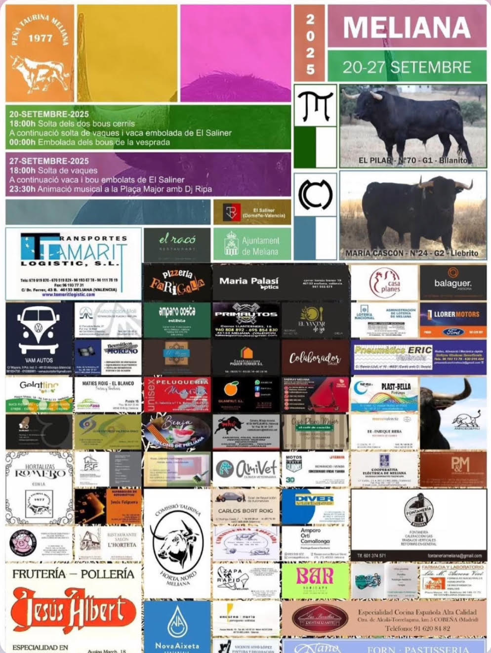 TOROS MELIANA DEL 20 SEPTIEMBRE 2025